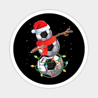 Dabbing Soccer Christmas Lights Snowman Santa Sweater Ugly Magnet